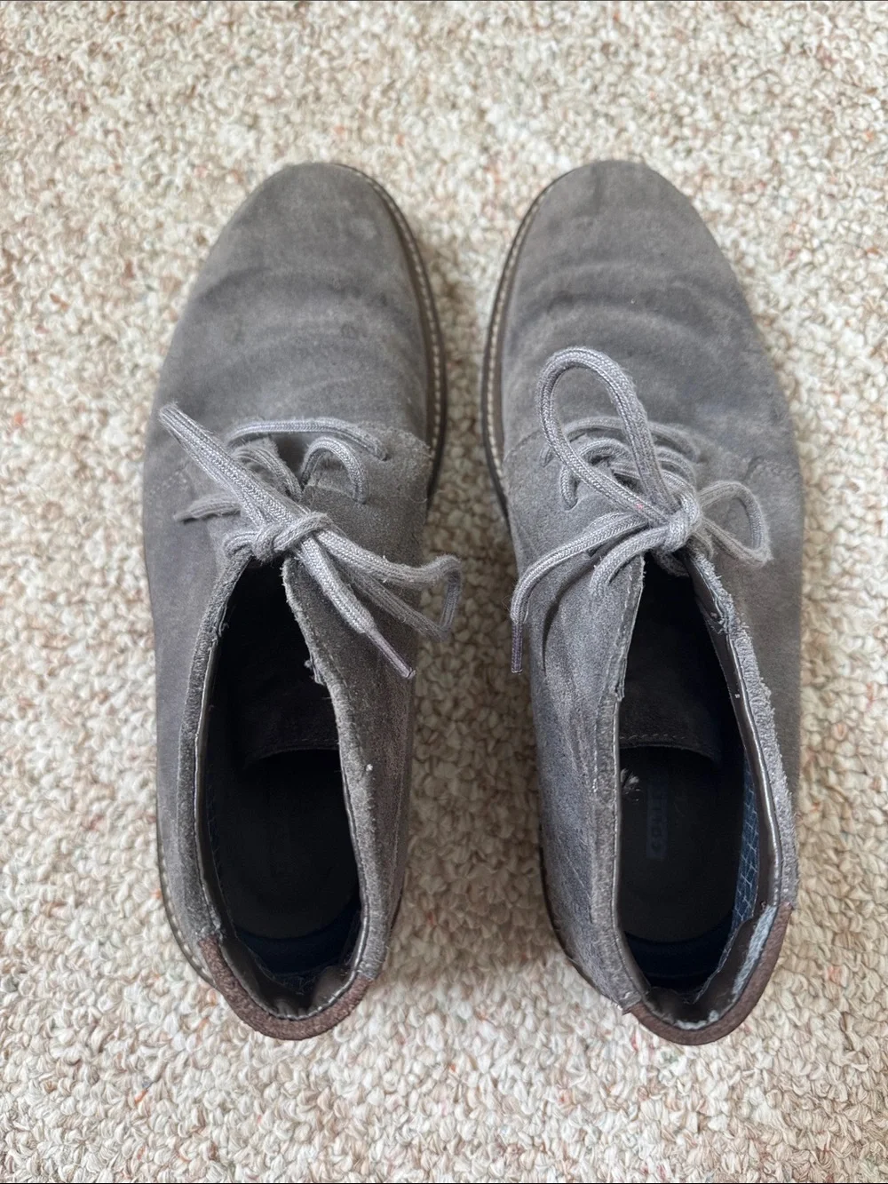 Clarks Men's Gray Suede Lace-Up Chukka Boots 8.5